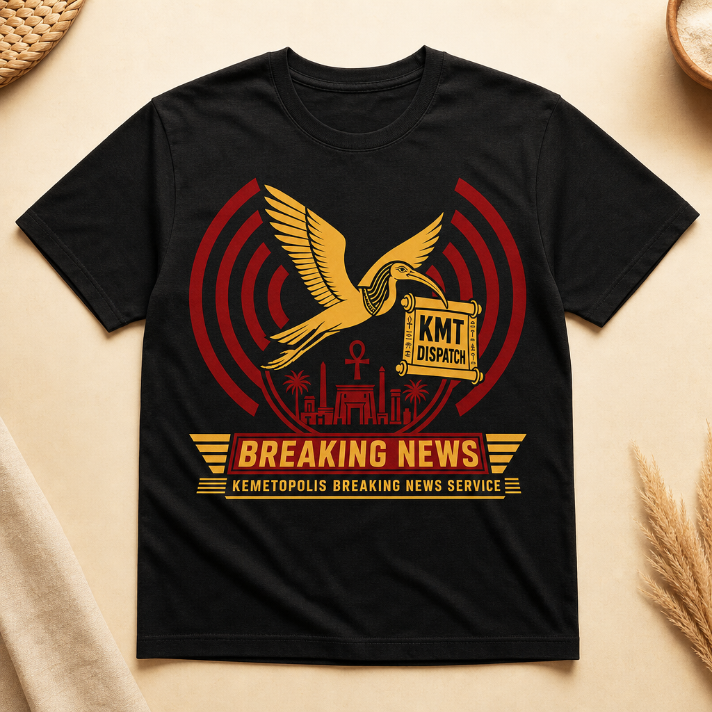 KMT Dispatch — diegetic merch product shot