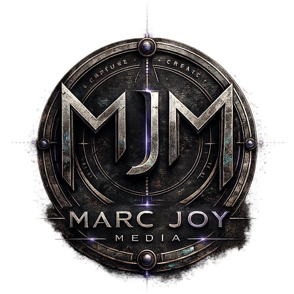 Marc Joy Media Archive Signal Black T-shirt front view