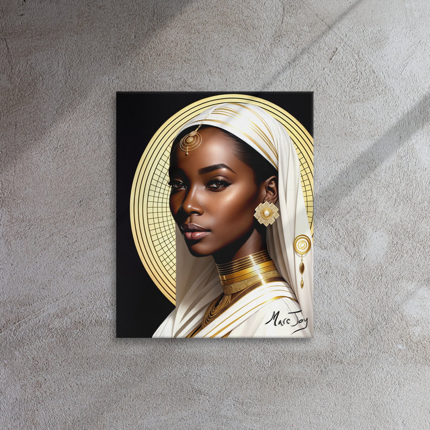 Cosmic Nubian Queen - Thin Canvas Art