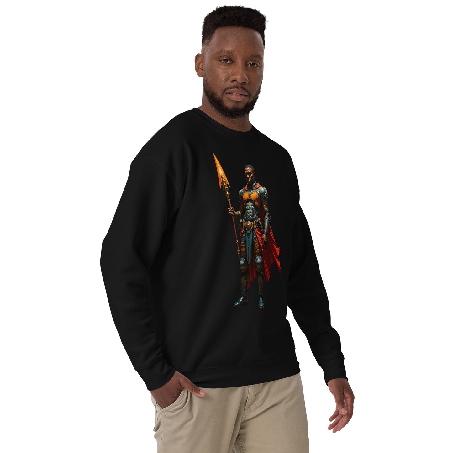 Afrofuturistic Nubian Warrior Unisex Premium Sweatshirt