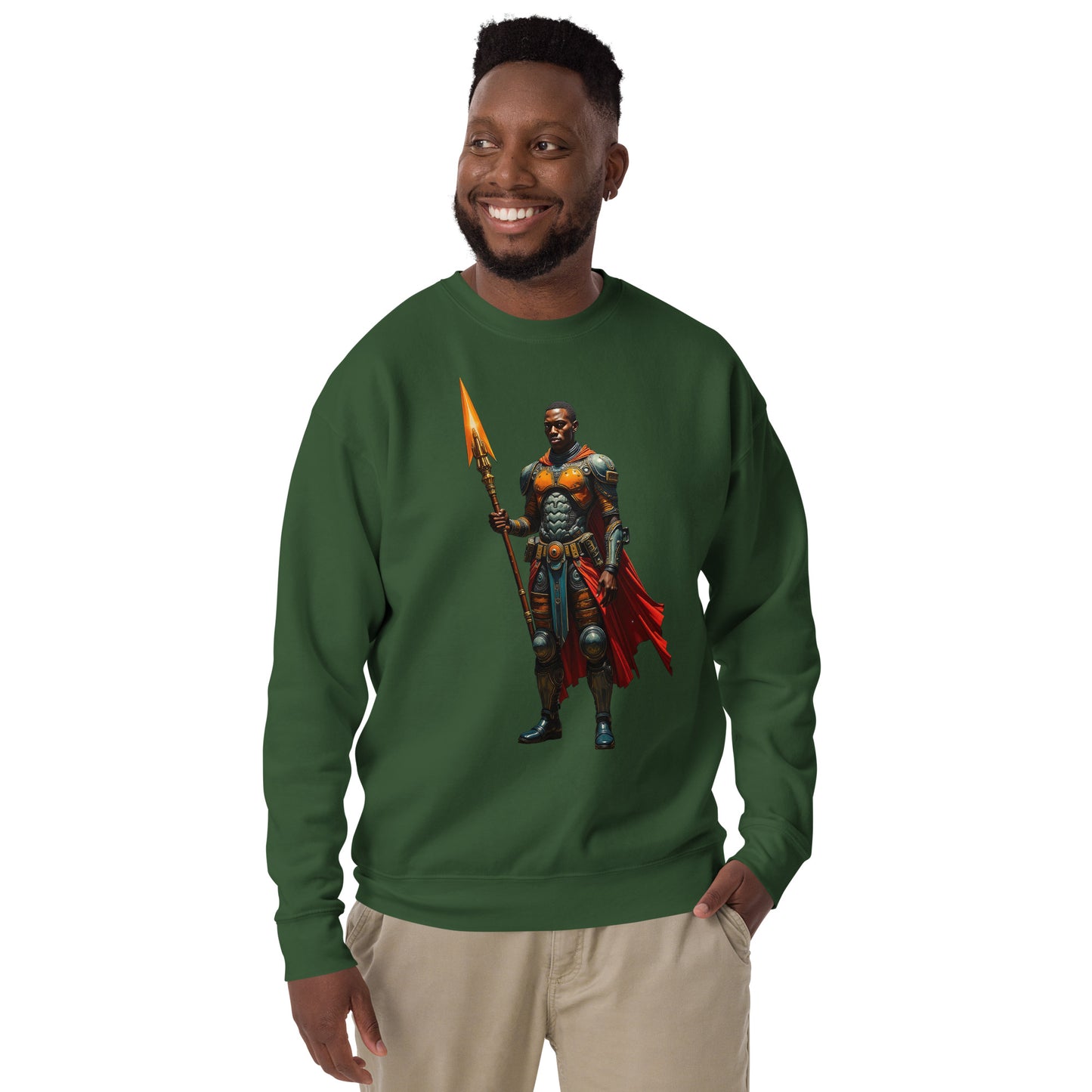 Afrofuturistic Nubian Warrior Unisex Premium Sweatshirt