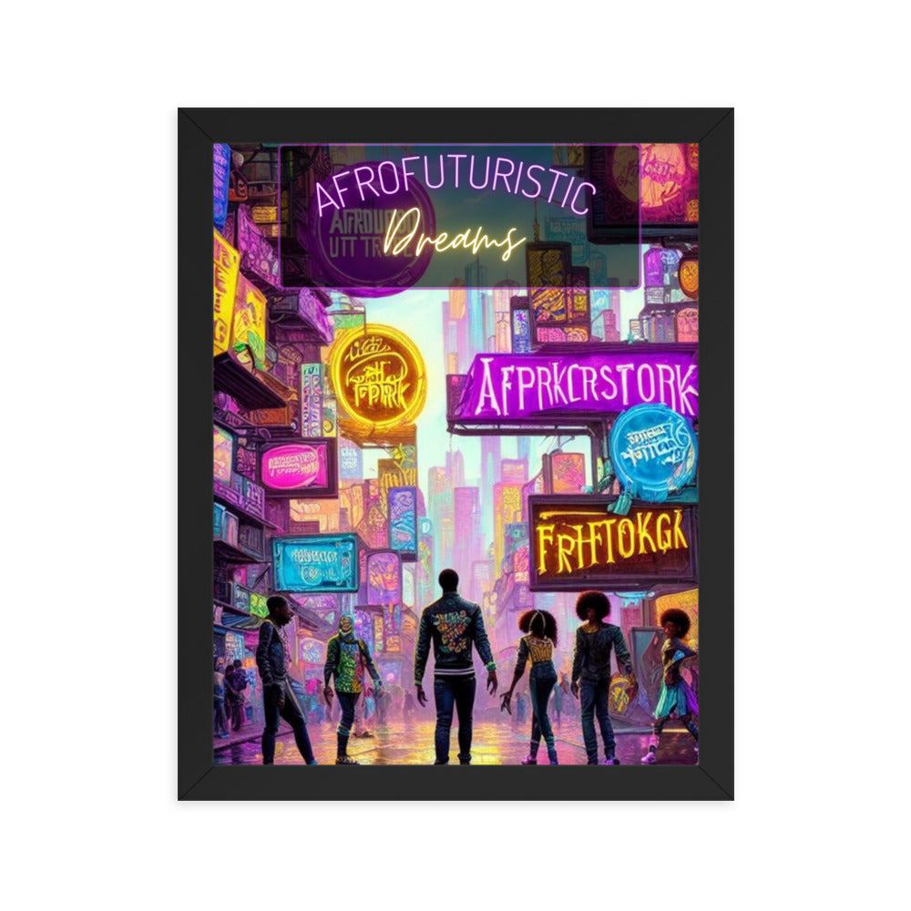 Afrofuturistic Dreams Framed poster