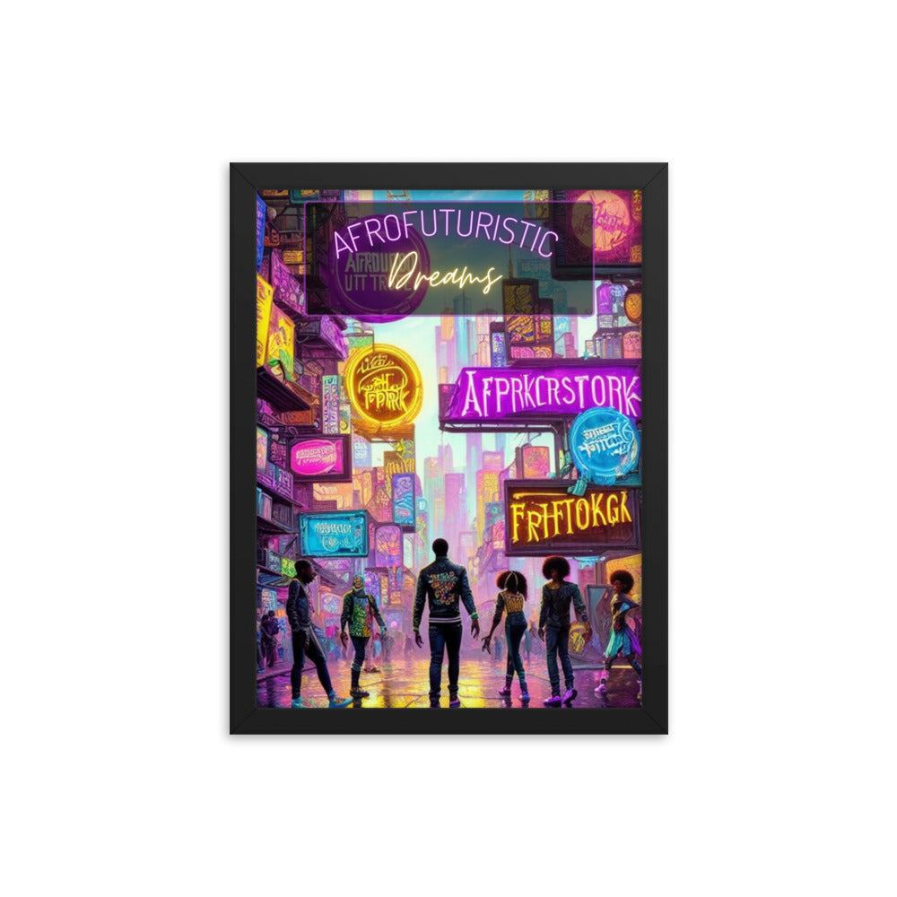 Afrofuturistic Dreams Framed poster