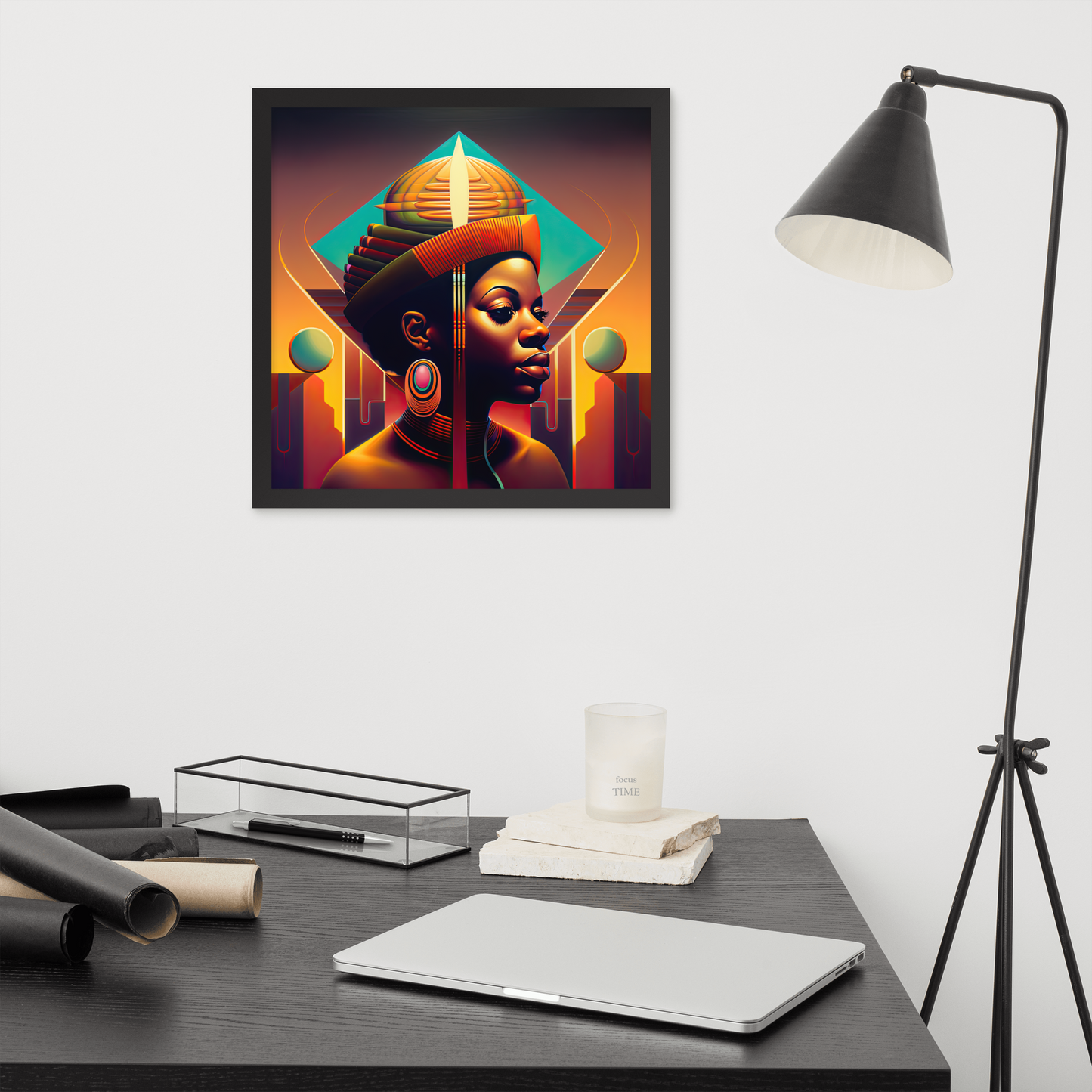 Afrofuturistic Dreams Vol 2 portrait 2 Framed poster