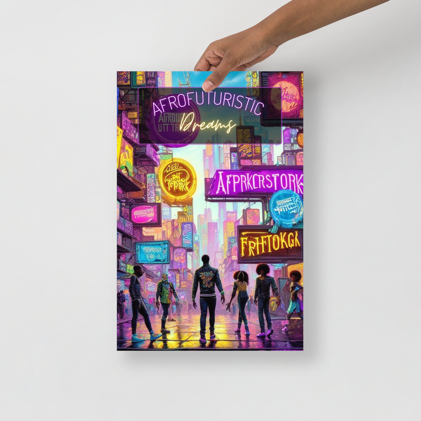 Afrofuturistic Dreams Photo paper poster