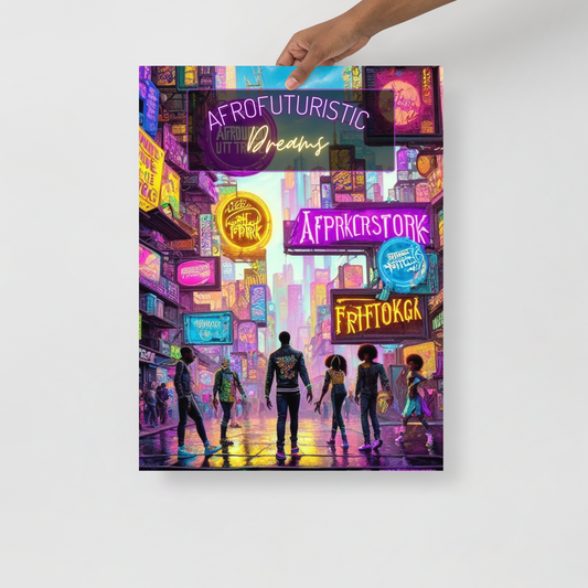 Afrofuturistic Dreams Photo paper poster