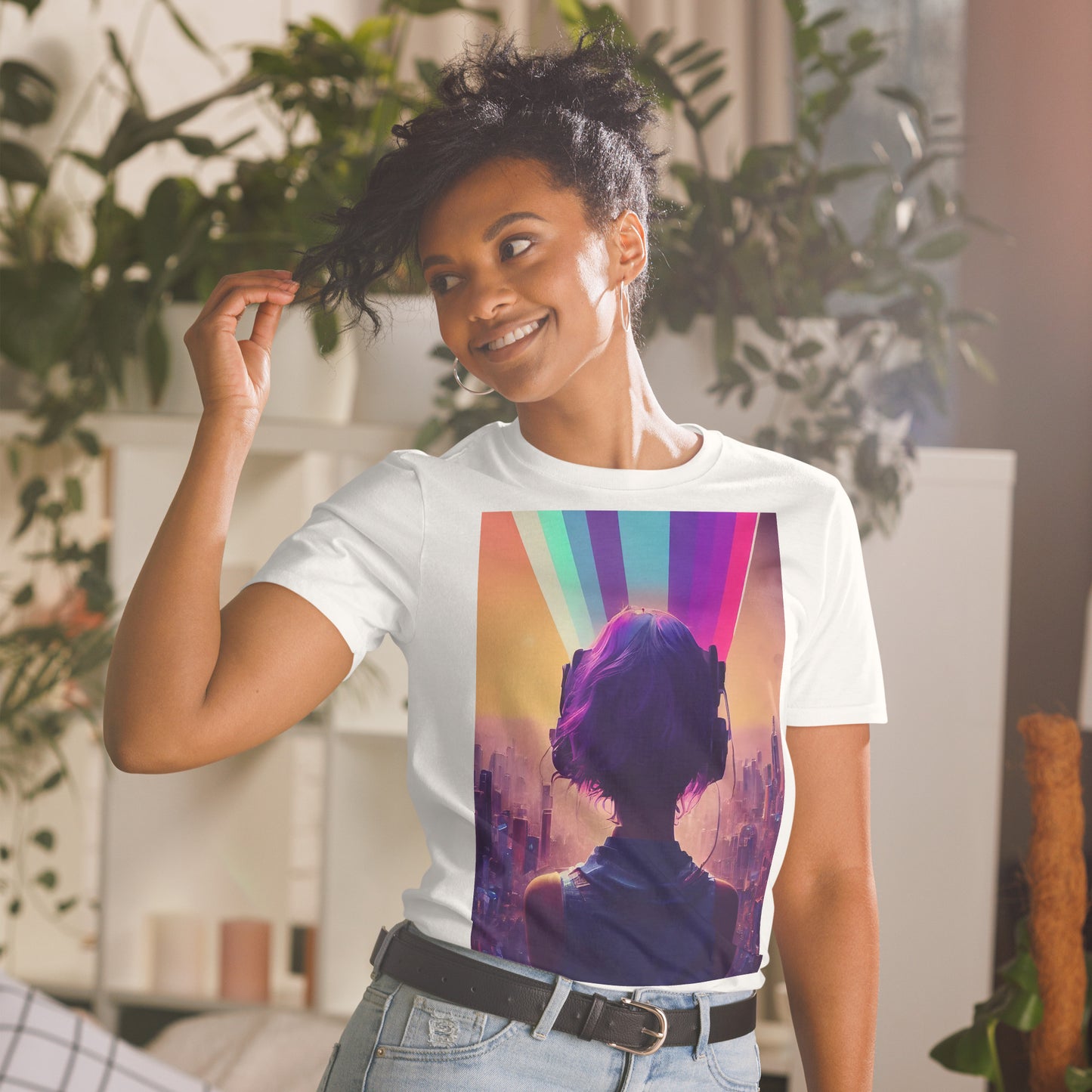 Synthwave City Sound Short-Sleeve Unisex T-Shirt